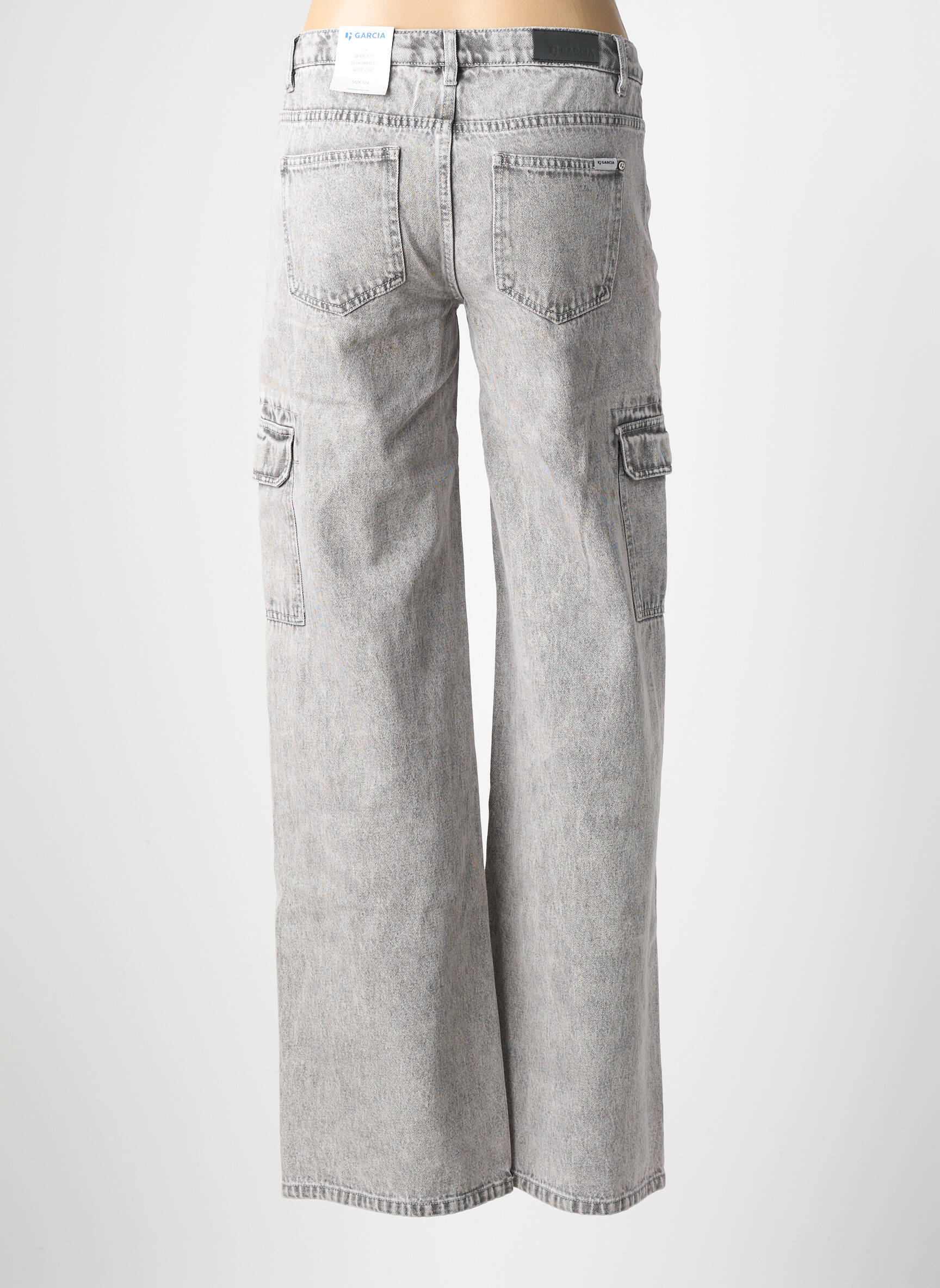 Jeans coupe large poches taille ajustable gris GARCIA fille