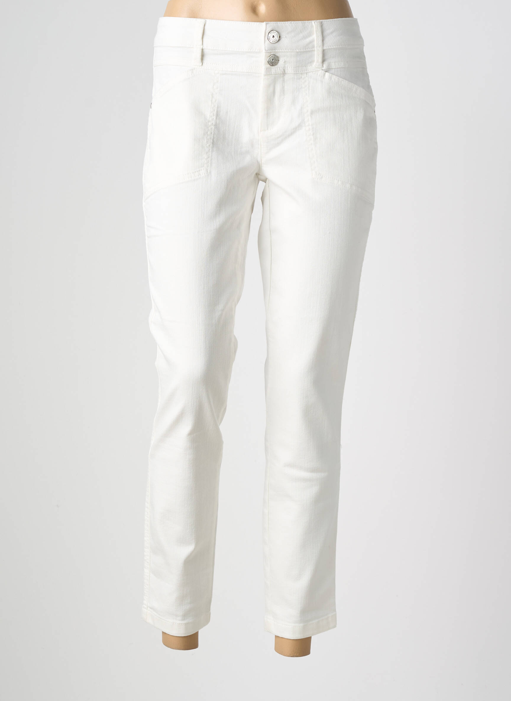 Jeans coupe slim stretch taille normale blanc STREET ONE femme