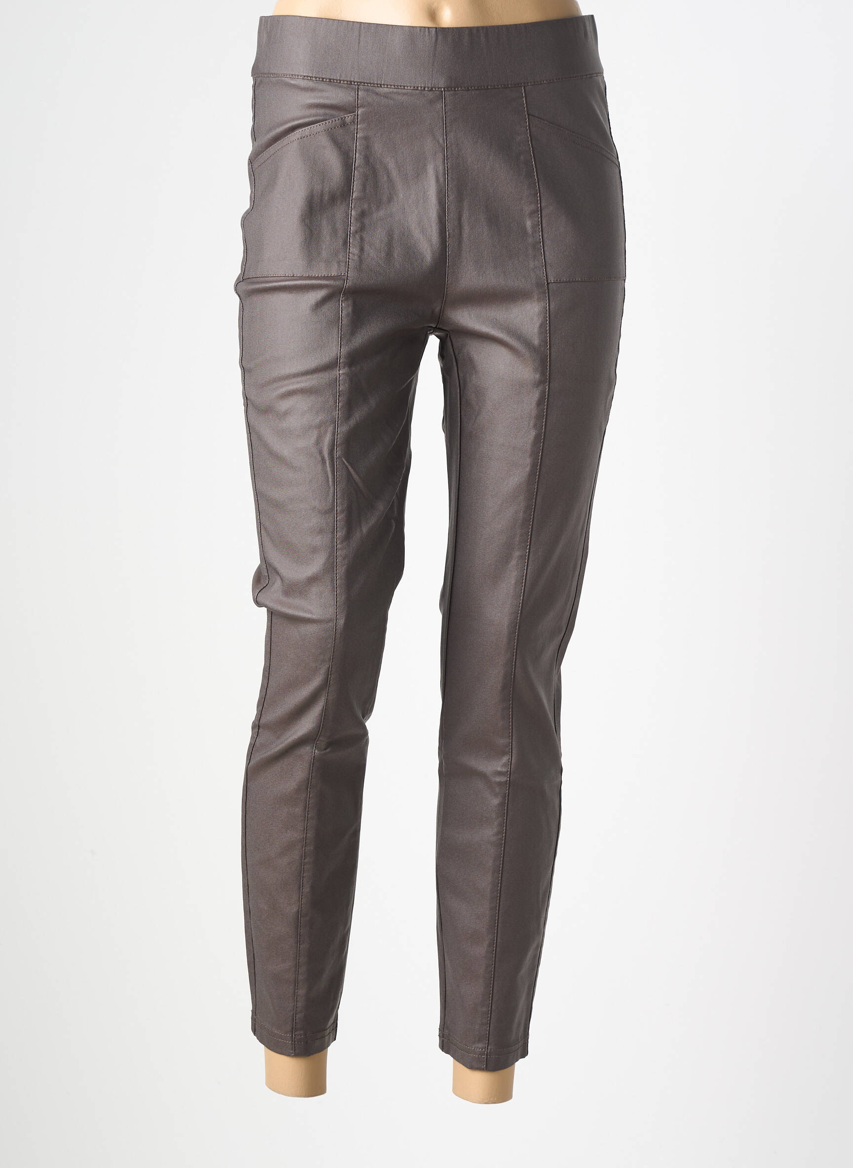 Pantalon 7/8 stretch taille normale marron STREET ONE femme