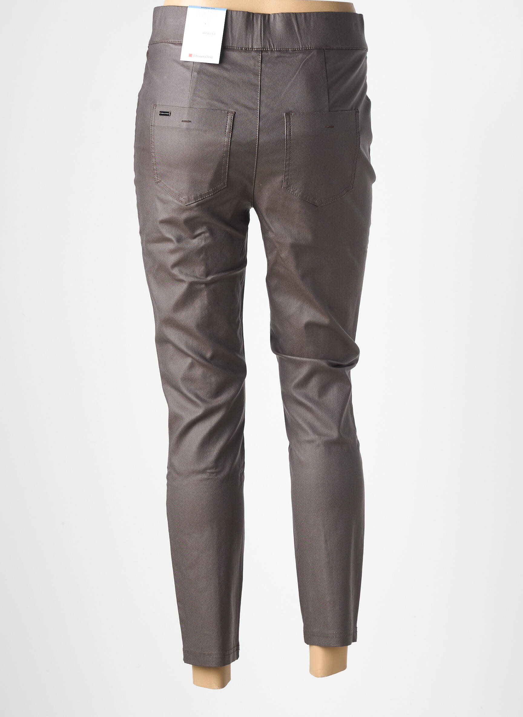 Pantalon 7/8 stretch taille normale marron STREET ONE femme