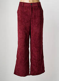 Pantalon large fermeture zippée sous rabat boutonné taille normale rouge SOYACONCEPT femme