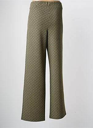 Pantalon droit stretch taille normale vert GEISHA femme