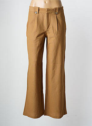 Pantalon flare taille normale taille normale marron GARCIA femme
