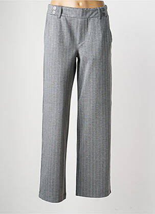 Pantalon droit taille à pinces taille haute gris STREET ONE femme