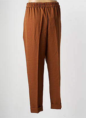 Pantalon droit stretch taille normale marron GEISHA femme