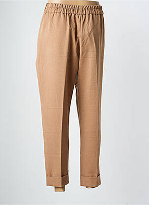 Pantalon droit stretch taille normale beige GEISHA femme
