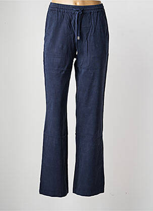 Pantalon chino tissage popeline taille normale bleu GEISHA femme