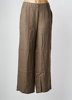 Pantalon large tissage crêpe taille normale marron STREET ONE femme