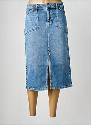 Jupe mi-longue stretch bleu STREET ONE femme