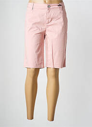 Bermuda tissage popeline taille normale rose STREET ONE femme
