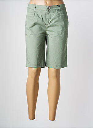 Bermuda tissage popeline taille normale vert STREET ONE femme