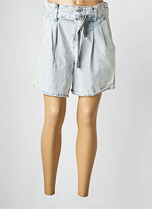 Short tissage denim taille haute bleu GEISHA femme