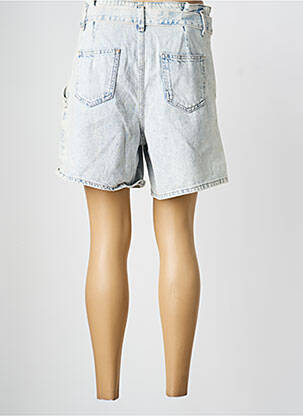 Short tissage denim taille haute bleu GEISHA femme
