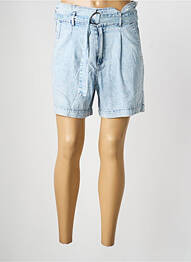 Short tissage denim taille haute bleu GARCIA femme