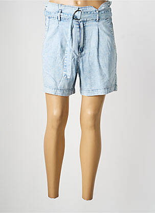 Short tissage denim taille haute bleu GARCIA femme