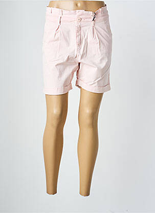 Short taille à pinces taille haute rose WAY (WAY ARE YOU) BY IKKS femme