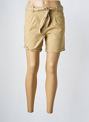 Short taille à pinces taille normale beige GEISHA femme
