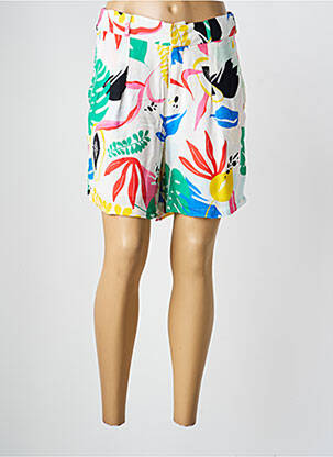 Short taille à pinces taille haute blanc LES TROPEZIENNES PAR M.BELARBI femme