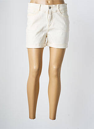 Short tissage denim taille normale beige GEISHA femme