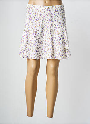 Jupe mi-longue imprimé fleurs beige LE TEMPS DES CERISES fille