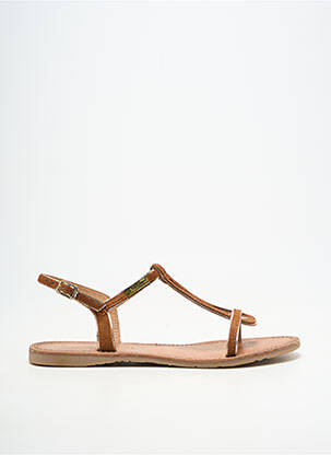 Sandales/nu pieds fermeture boucle(s) talon plat jusqu'à 3cm marron LES TROPEZIENNES PAR M.BELARBI femme