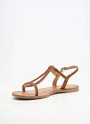 Sandales/nu pieds fermeture boucle(s) talon plat jusqu'à 3cm marron LES TROPEZIENNES PAR M.BELARBI femme