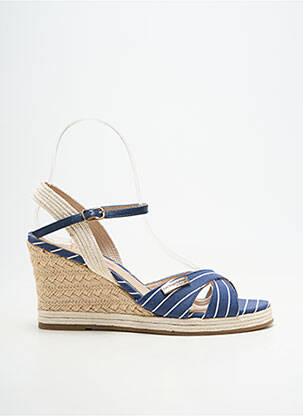 Espadrilles fermeture boucle(s) talon de 7 à 9cm bleu LES TROPEZIENNES PAR M.BELARBI femme