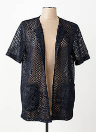 Gilet manches courtes coupe droite noir FRANK WALDER femme