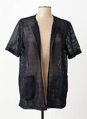 Gilet manches courtes coupe droite noir FRANK WALDER femme