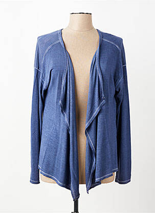Gilet manches longues stretch bleu THOMAS RABE femme