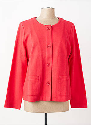 Gilet manches longues coupe cintrée rouge RABE femme
