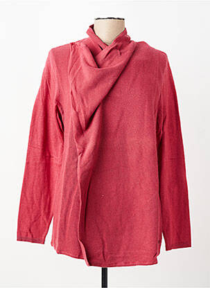 Gilet manches longues fermeture boutonnée sur le devant rouge OLSEN femme