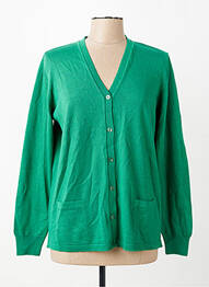Gilet manches longues coupe cintrée vert ELLEMME femme