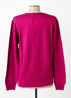 Gilet manches longues fermeture boutonnée sur le devant violet ELLEMME femme
