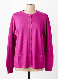 Gilet manches longues fermeture boutonnée sur le devant violet ELLEMME homme