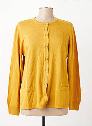 Gilet manches longues fermeture boutonnée sur le devant jaune ELLEMME homme