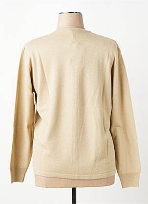 Gilet manches longues fermeture boutonnée sur le devant beige ELLEMME femme