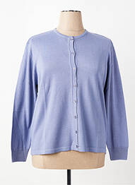 Gilet manches longues fermeture boutonnée sur le devant violet ELLEMME femme