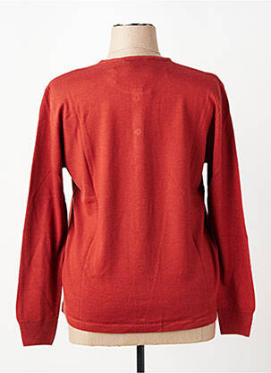 Gilet manches longues fermeture boutonnée sur le devant orange ELLEMME femme