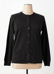 Gilet manches longues coupe cintrée noir ELLEMME femme