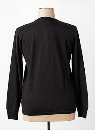 Gilet manches longues coupe cintrée noir ELLEMME femme