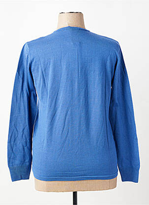 Gilet manches longues coupe cintrée bleu ELLEMME femme