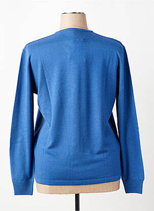 Gilet manches longues fermeture boutonnée sur le devant bleu ELLEMME femme