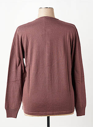 Gilet manches longues fermeture boutonnée sur le devant marron ELLEMME femme