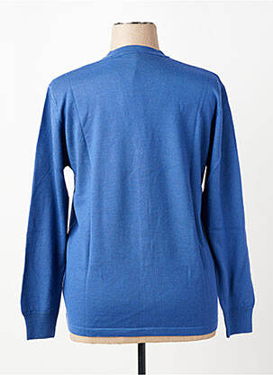 Gilet manches longues coupe cintrée bleu ELLEMME femme