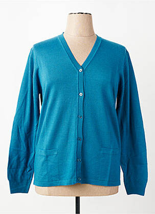 Gilet manches longues coupe cintrée bleu clair ELLEMME femme