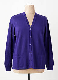 Gilet manches longues coupe cintrée violet ELLEMME femme