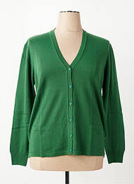 Gilet manches longues coupe cintrée vert ELLEMME femme