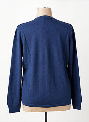 Gilet manches longues coupe cintrée bleu fonce ELLEMME femme