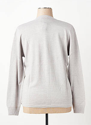 Gilet manches longues coupe cintrée gris ELLEMME femme